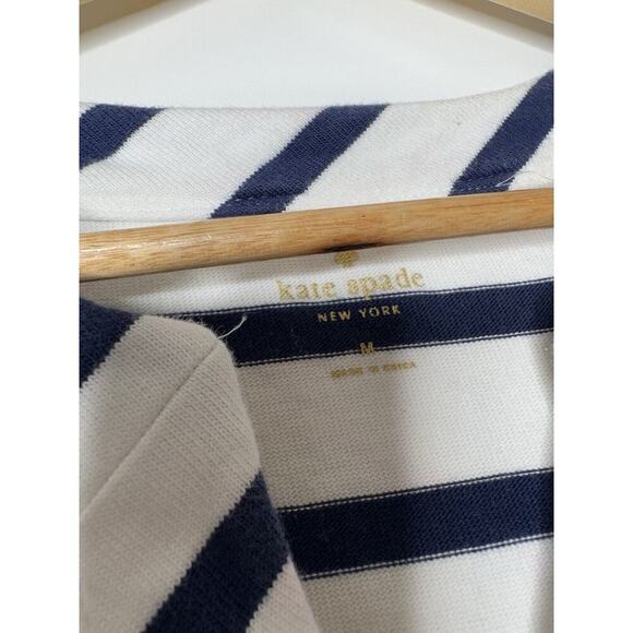 Kate Spade Shift Dress Womens MEDIUM Nautical Striped Sleeveless W/pockets Midi - Picture 3 of 7